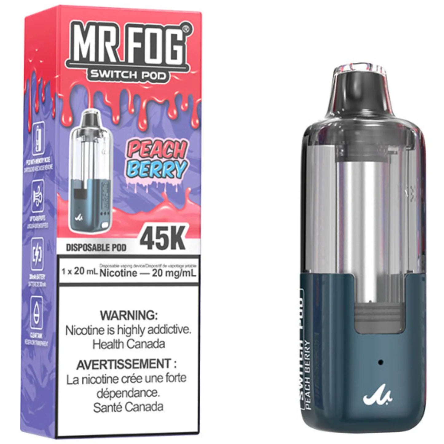 Mr. FOG POD Peach Berry 45K