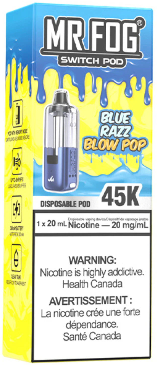 Mr. FOG POD Blue Razz Blow pop 45K