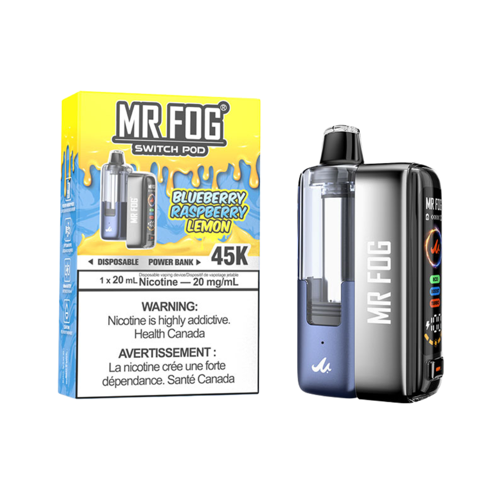 Mr. Fog switch pod Blueberry raspberry lemon 45K included battery