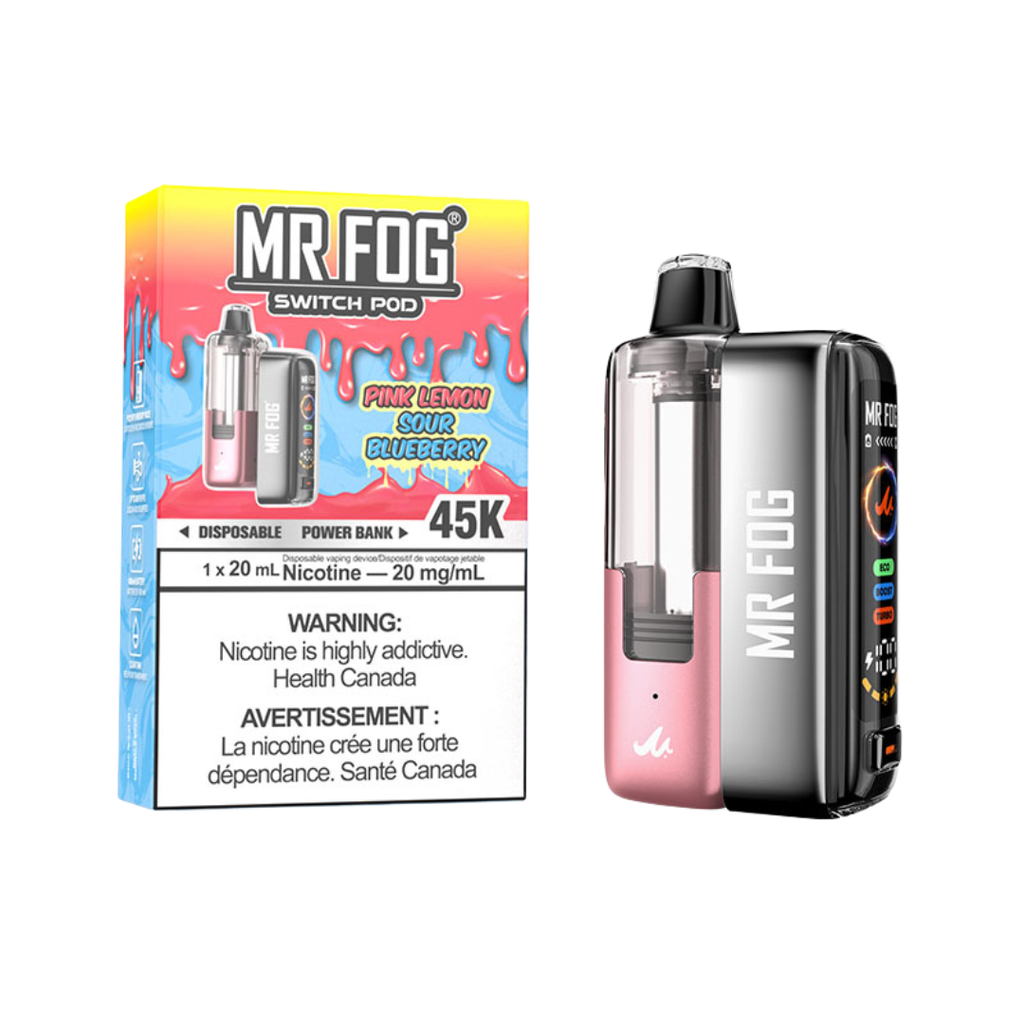 Mr. Fog switch pod Pink Lemon Sour Blueberry 45K included battery