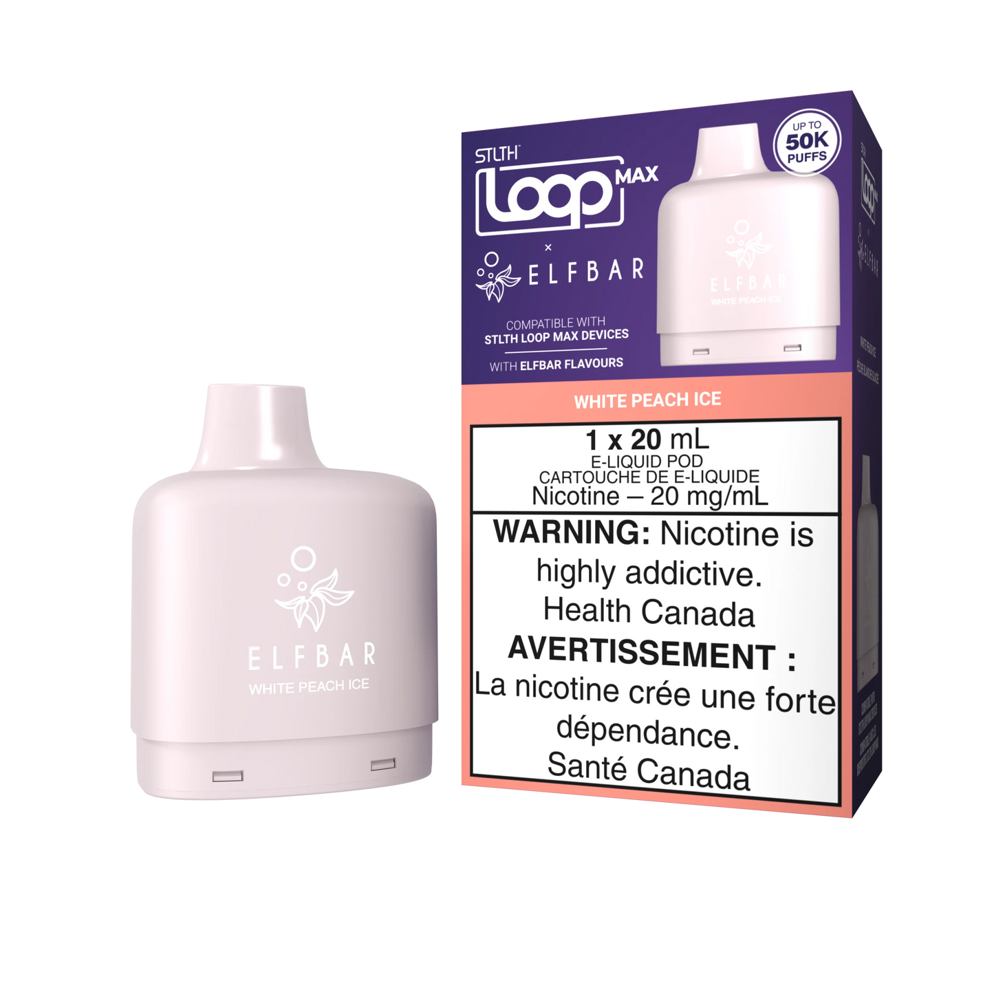 STLTH LOOP MAX WHITE PEACH ICE 50K