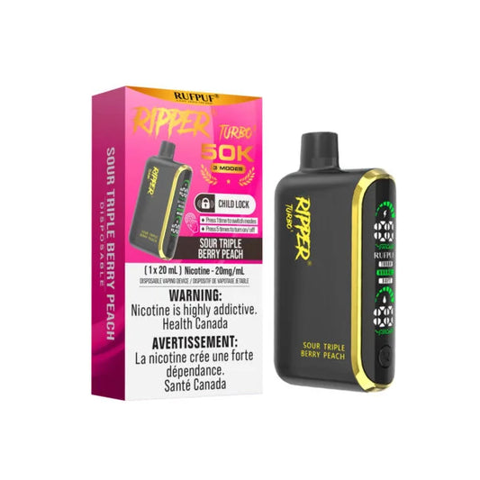 Sour Triple Berry Peach 50K Ripper Turbo 3